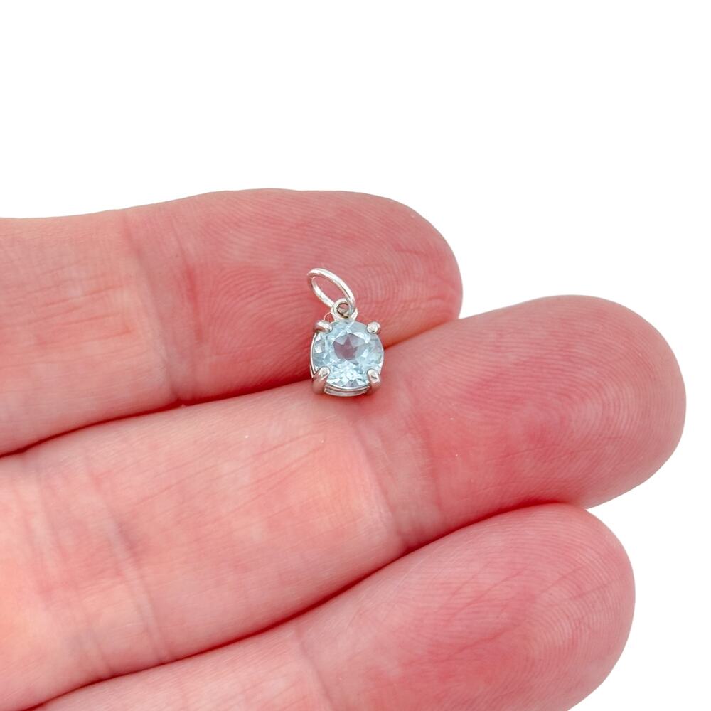 Vintage Sterling Silver 925 Topaz Pendant
